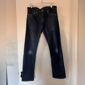 Levi’s 513 Mens Slim Straight Jeans Blur Dark Wash W 34 L 30